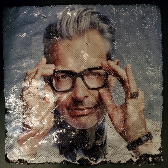 Jeff Goldblum throw pillow cover sequin pillowcase - Picture 2 of 3